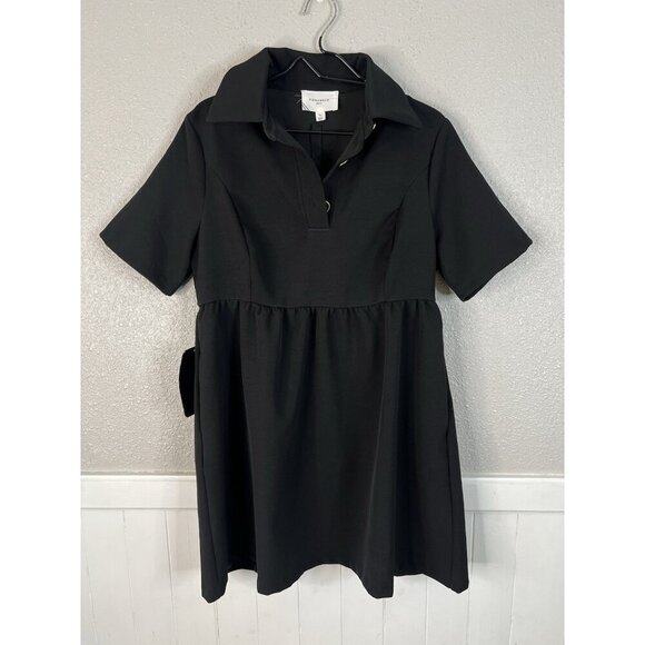 Pomander Place Tuckernuck Dress XL Black Arnelle Dress Classic Black Preppy NEW - Picture 4 of 16